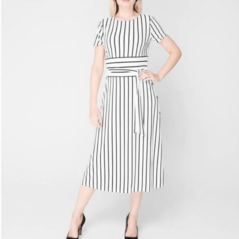 Ralph Lauren Striped Midi Dress